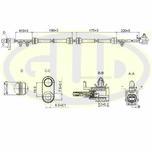 GUD GABS02424 Датчик ABS
