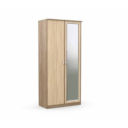 ЭКО Шкаф 2-х створчатый дуэт люкс с зеркалом шимо темныйшимо светлый 15300₽