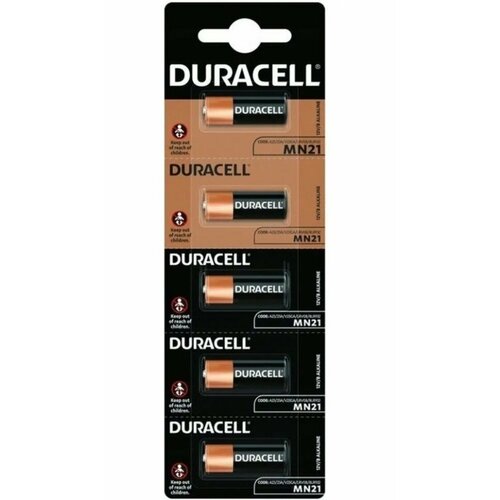 батарейка щелочная duracell mn21 ae23 a23 3lr50 8lr932 v23ga 12v Батарейка DURACELL MN21 A23/V23GA/ 3LR50 BL5