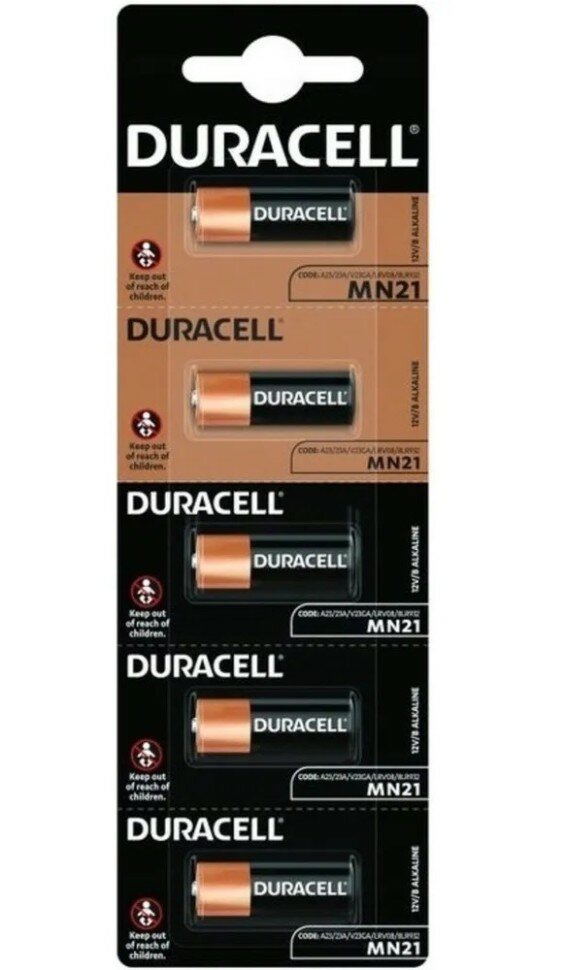 Батарейка DURACELL MN21 A23/V23GA/ 3LR50 BL5