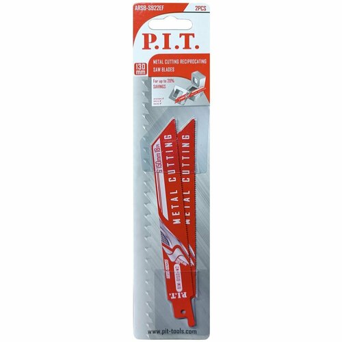 Полотно для сабельной пилы PIT 130150мм S922EF по металлу биметалл 2штуп 428₽