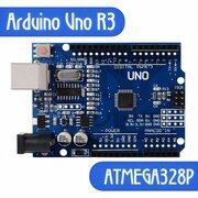 Плата контроллера Arduino Uno R3, ATmega328P, CH340G, Ардуино.