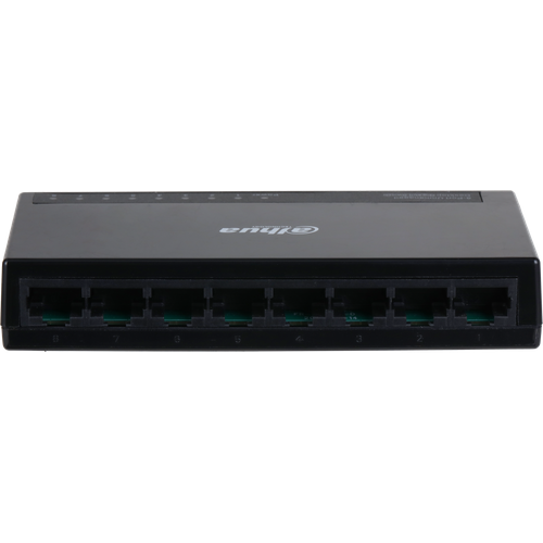 Коммутатор (свитч) Dahua (DH-PFS3008-8GT-L) сетевой коммутатор tenda gigabit ethernet 8 портов разветвитель ethernet sg108 оптимизация трафика plug and play неуправляемый ограниченный