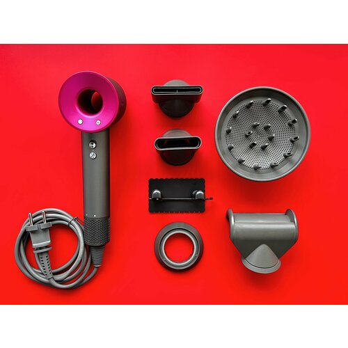 Профессиональный фен для волос с магнитными насадками фуксия Sonic HD08 300000₽