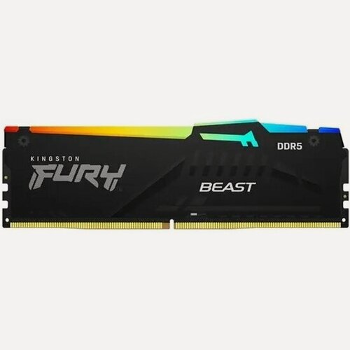 Изображение товара Оперативная память Kingston DDR5 16Gb 5600MHz pc-44800 FURY Beast RGB XMP CL40, 1.25V (KF556C40BBA-16)