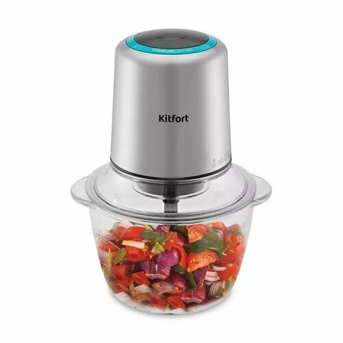 Измельчитель Kitfort КТ-3510 стекло 300 Вт 1 л 2 скорости серебристый 625400₽
