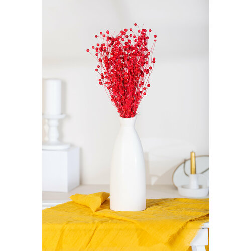 Букет из сухих цветов Лен красный h60 см 1315₽