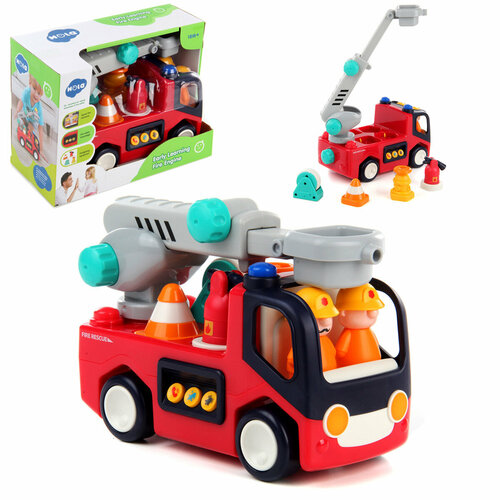 Развивающая игрушка машинка Пожарные, со звуком и светом, Veld Co