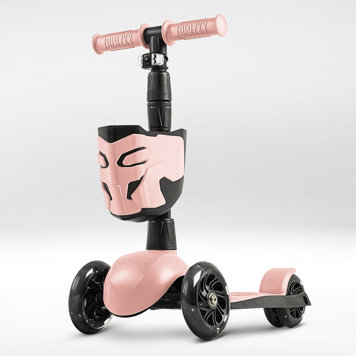 Самокат детский трехколесный ! Дерзкий BOSS Стайл, 3-6 лет с корзинкой и фонариком. — фото 1