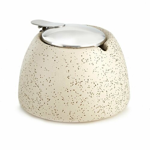 Сахарница бежевая керамическая 450 мл с крышкой 960₽