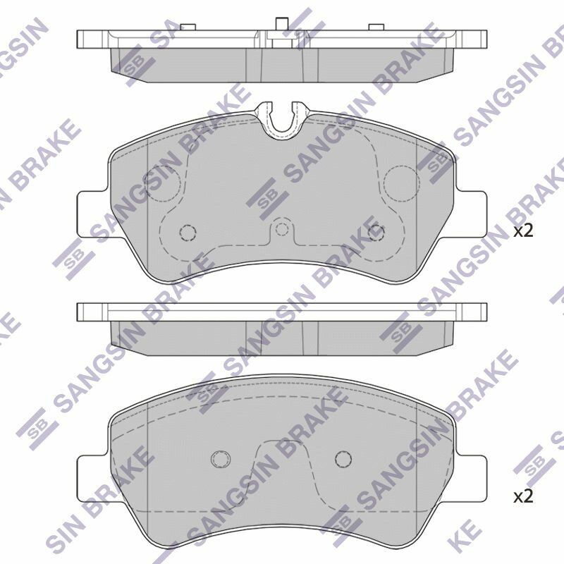 Колодки задние FORD Transit 14-> SANGSIN BRAKE SP1884