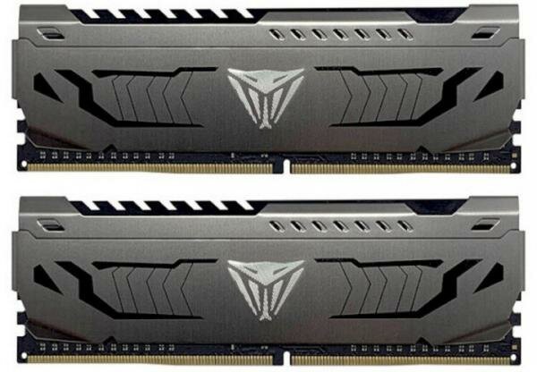 Оперативная память для компьютера 64Gb (2x32Gb) PC4-25600 3200MHz DDR4 DIMM CL16 Patriot Viper Steel PVS464G320C6K