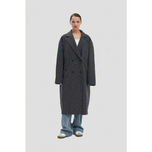 Пальто FLIGEL, размер ONE SIZE, серый свитшот fligel оверсайз утепленный без капюшона без карманов размер one size серый