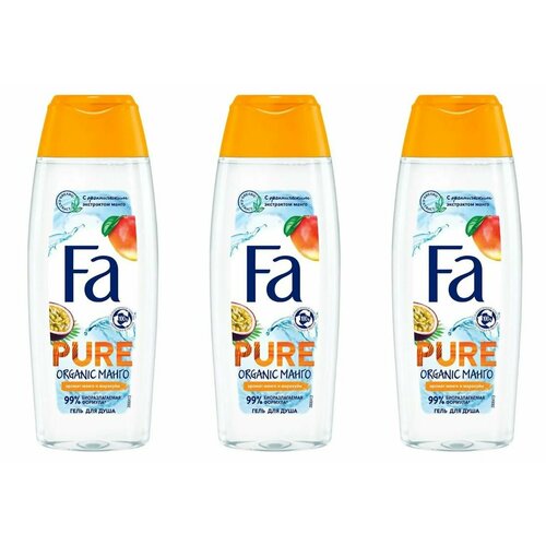 Fa Гель для душа Pure Freshness Organic Манго, 250 мл, 3 штуки