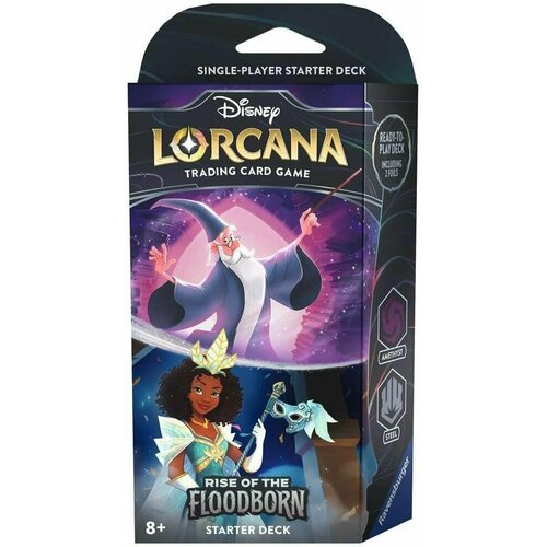 Готовая колода Lorcana TCG выпуска Rise of the Floodborn: Amethyst and Steel на английском языке