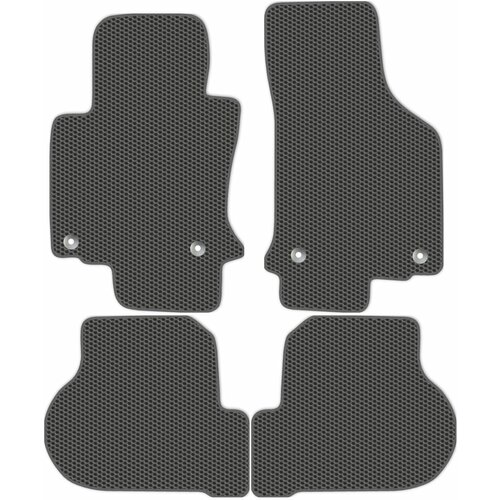 Автоковрики EVA Allmone для Volkswagen Jetta 5 (1K2) 2005 - 2010, серые, 4шт. / Фольксваген Джетта 5 / в салон