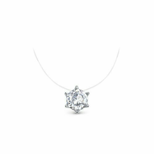 фото Колье diamant online, серебро, 925 проба, фианит, длина 38 см.