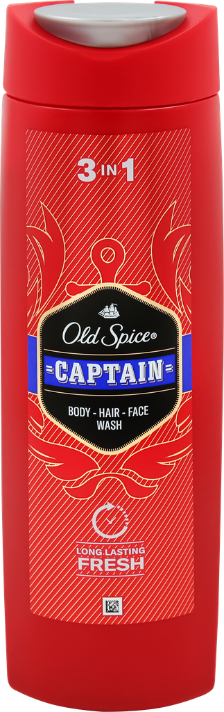 Гель-шампунь для душа мужской OLD SPICE Captain, 400мл