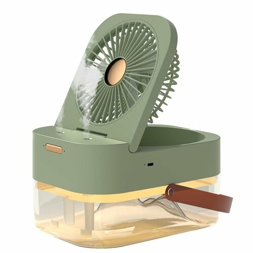 Настольный вентилятор-увлажнитель воздуха Зеленый вентилятор вентилятор настольный увлажнитель воздуха вентилятор с увлажнителем воздуха цвет оранжевый