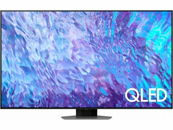 55" Телевизор Samsung QE55Q80CAU HDR, QLED, серебристый