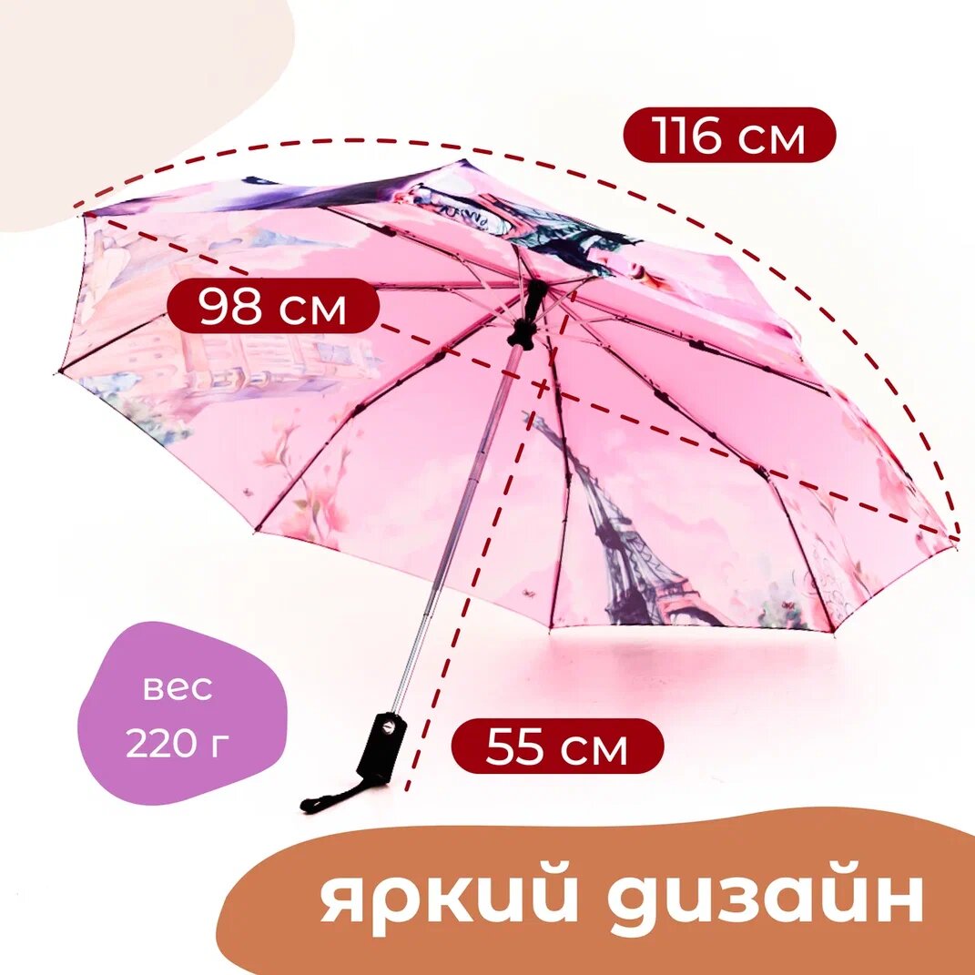 Зонт WRAPPER RAIN, розовый, — фото 1