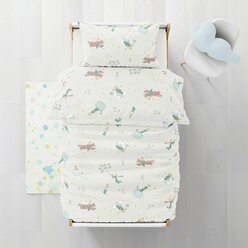 Постельное белье детское в кроватку для новорожденного Ночь Нежна Маленький принц, 100% хлопок ткань бязь, наволочки 40х60