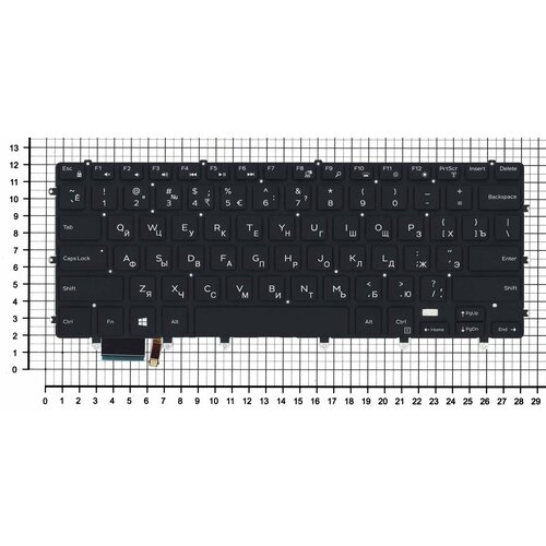 Клавиатура для ноутбука DELL PK131BG1A01 черная с подсветкой