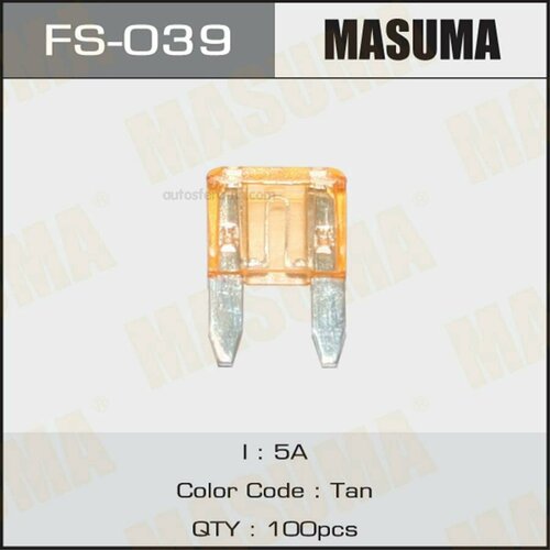 MASUMA FS039 Предохранители Флажковые мини 5А (упаковка 100 шт, цена за 1 шт)