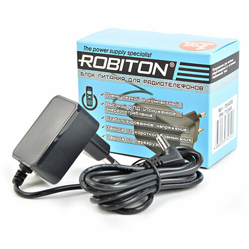 Адаптер/блок питания ROBITON ID6-500S угловой 5,5x2,1/15 (-)