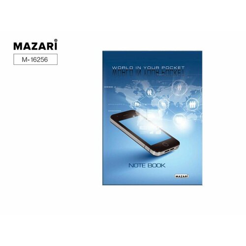Тетрадь общая А4 твердая обложка 80 листов клетка глянцевая ламинация Смартфон 26081 460₽