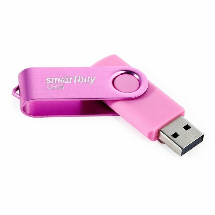 Smartbuy Флешка Smartbuy Twist, 32 Гб, USB 2.0, чт до 25 Мб/с, зап до 15 Мб/с, розовая