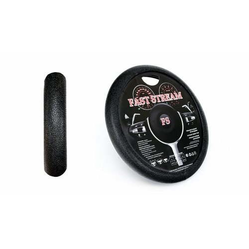 Оплетка руля M 37-38 см экокожа глянцевая черная 1361₽