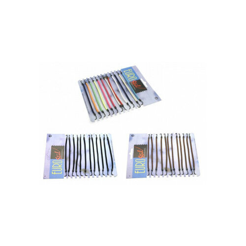 EUROSTIL Peзинки для вoлoc нa кpючкax коричневые 12штупак 2736₽