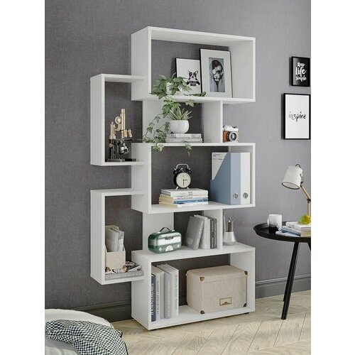 Стеллаж деревянный для игрушек, белый