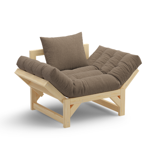 Кресло трансформер на каркасе из натурального дерева коричневый 10990₽