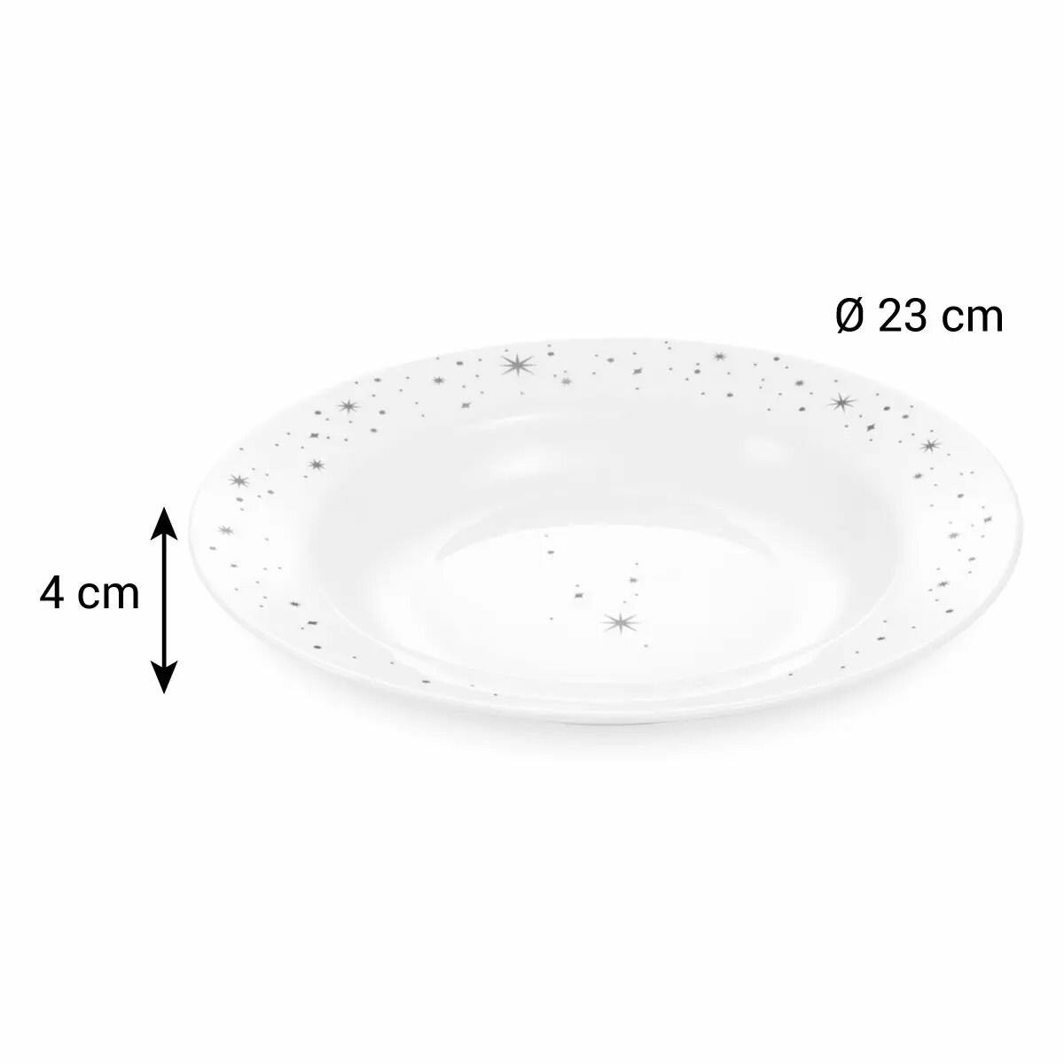 Тарелка глубокая Tescoma GRACIE Stella , диаметр 23 см, фарфор — фото 1