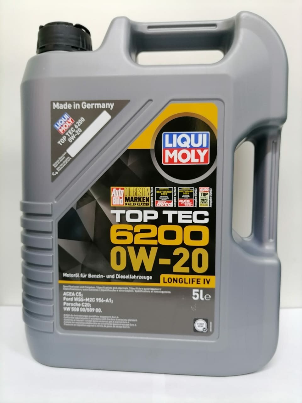 Моторное масло LIQUI MOLY TOP TEC 6200 0w20 5 л, артикул 20789