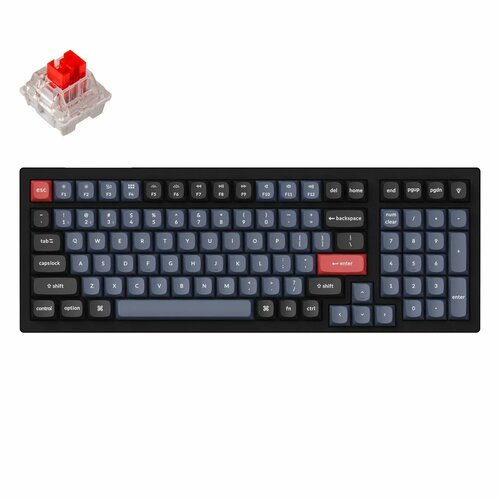 Беспроводная клавиатура Keychron K4 Pro Grey (RGB, Hot-Swap, Keychron K pro Red Switch, RU) клавиатура keychron q6 rgb grey red switch q6 n1 ru