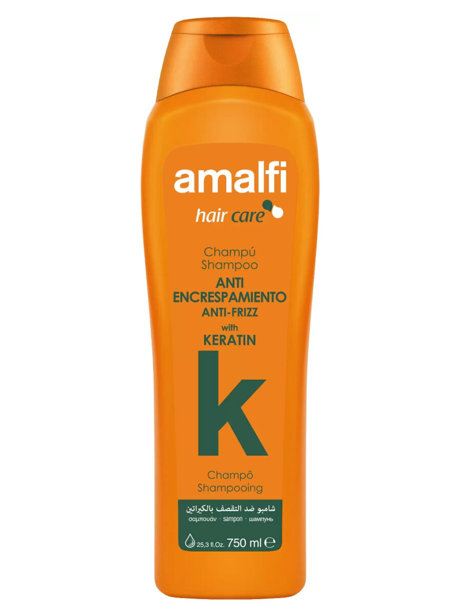 Amalfi Шампунь Кератиновый "Keratin anti-frizz", для всех типов волос 750 мл