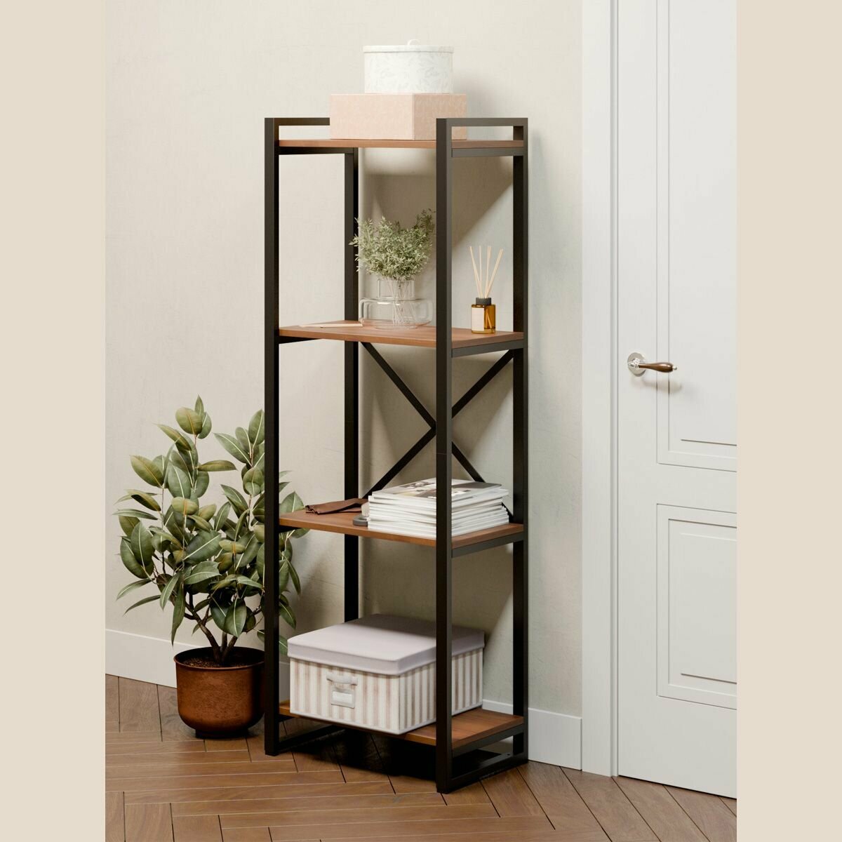 фото Стеллаж напольный Лофт 1500х540х322