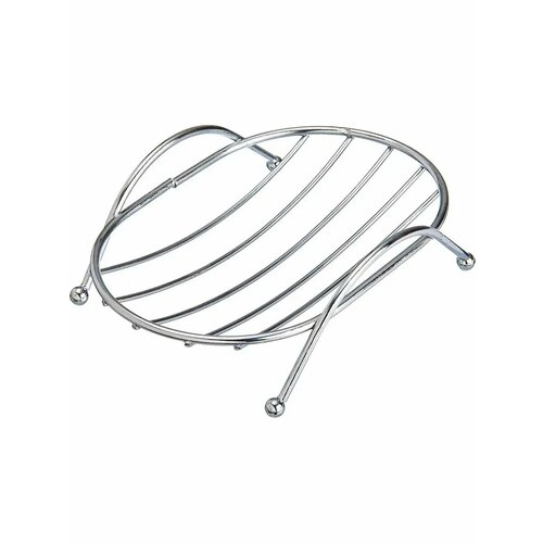 Мыльница для ванной и кухни металлическая овальная 159₽