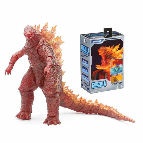 godzilla vs king kong movable model hand made burning godzilla toy film monster nuclear jet 7 inch box 18cm Фигурка Годзилла Король монстров / Godzilla King of the Monster (18см)