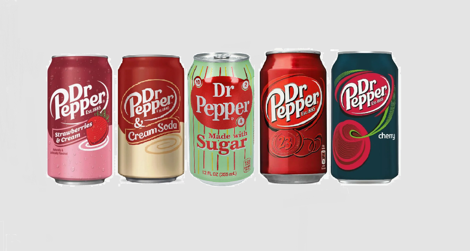 Набор газированных напитков Dr Pepper USA / Доктор Пеппер США / 5 банок по 355 мл