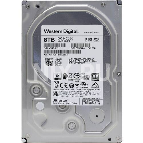 Жесткий диск Western digital Ultrastar DC HC320 8 Тб HUS728T8TALE6L4