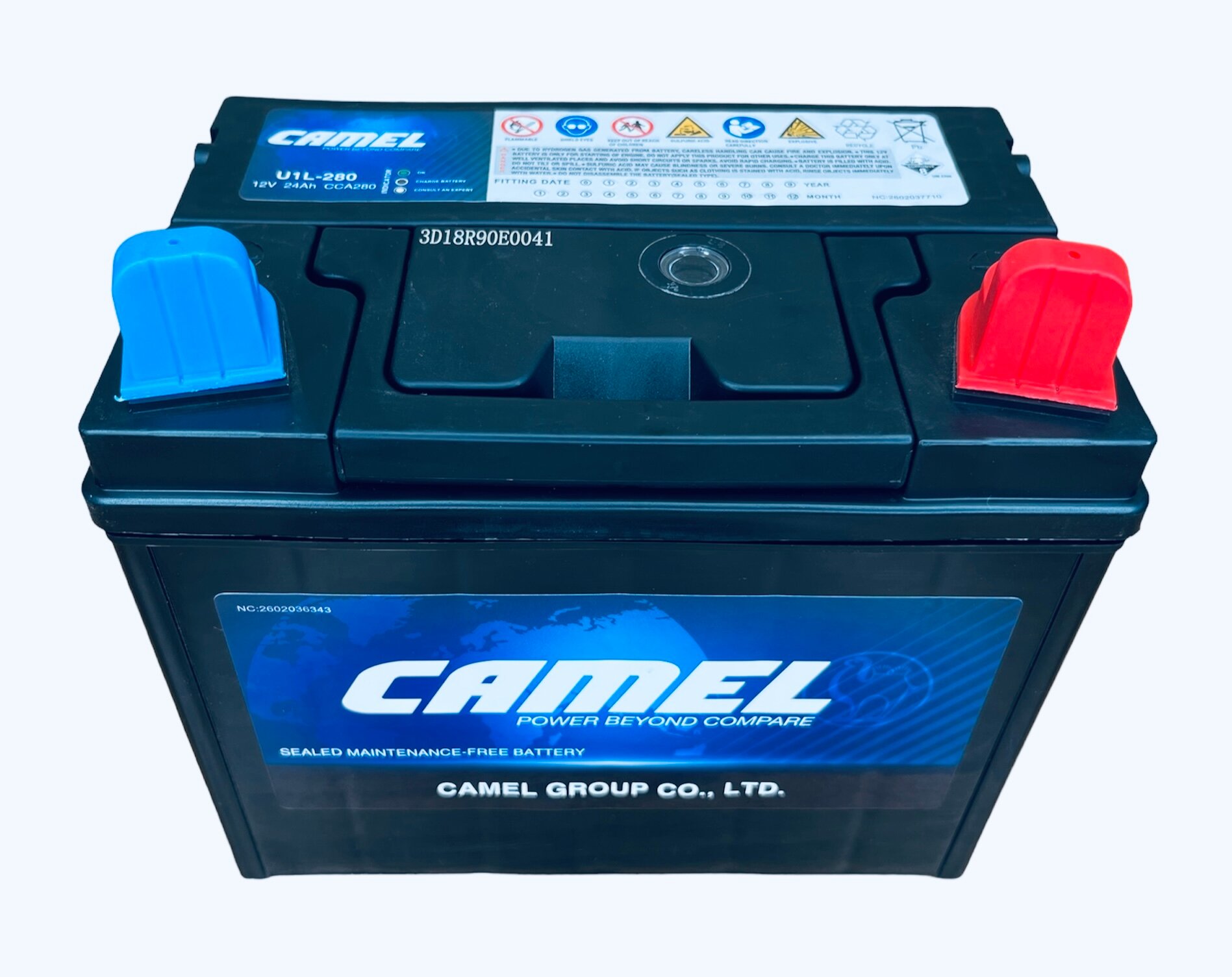 Аккумулятор для газонокосилок и минитракторов CAMEL U1L-280 24 Ач 280 A о. п. 197х130х185