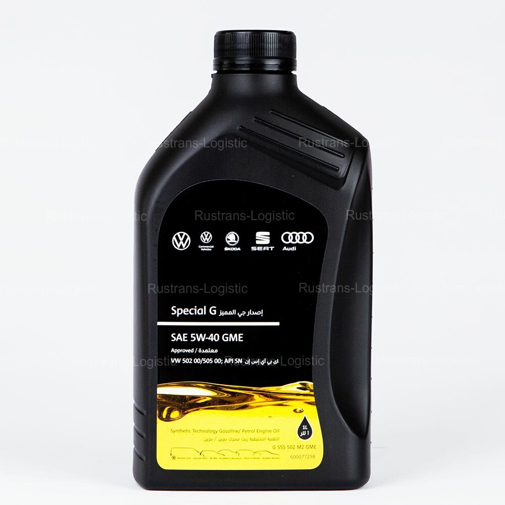 Масло моторное VAG SN 5W-40 GME Special G (Оман) 1л + бирка, масло для автомобиля GS55502M2GME