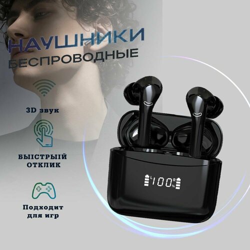 J5 Беспроводные спортивные наушники с шумоподавлением и микрофоном совместимые с телефонами Android и iPhone ENCANC черный 220000₽
