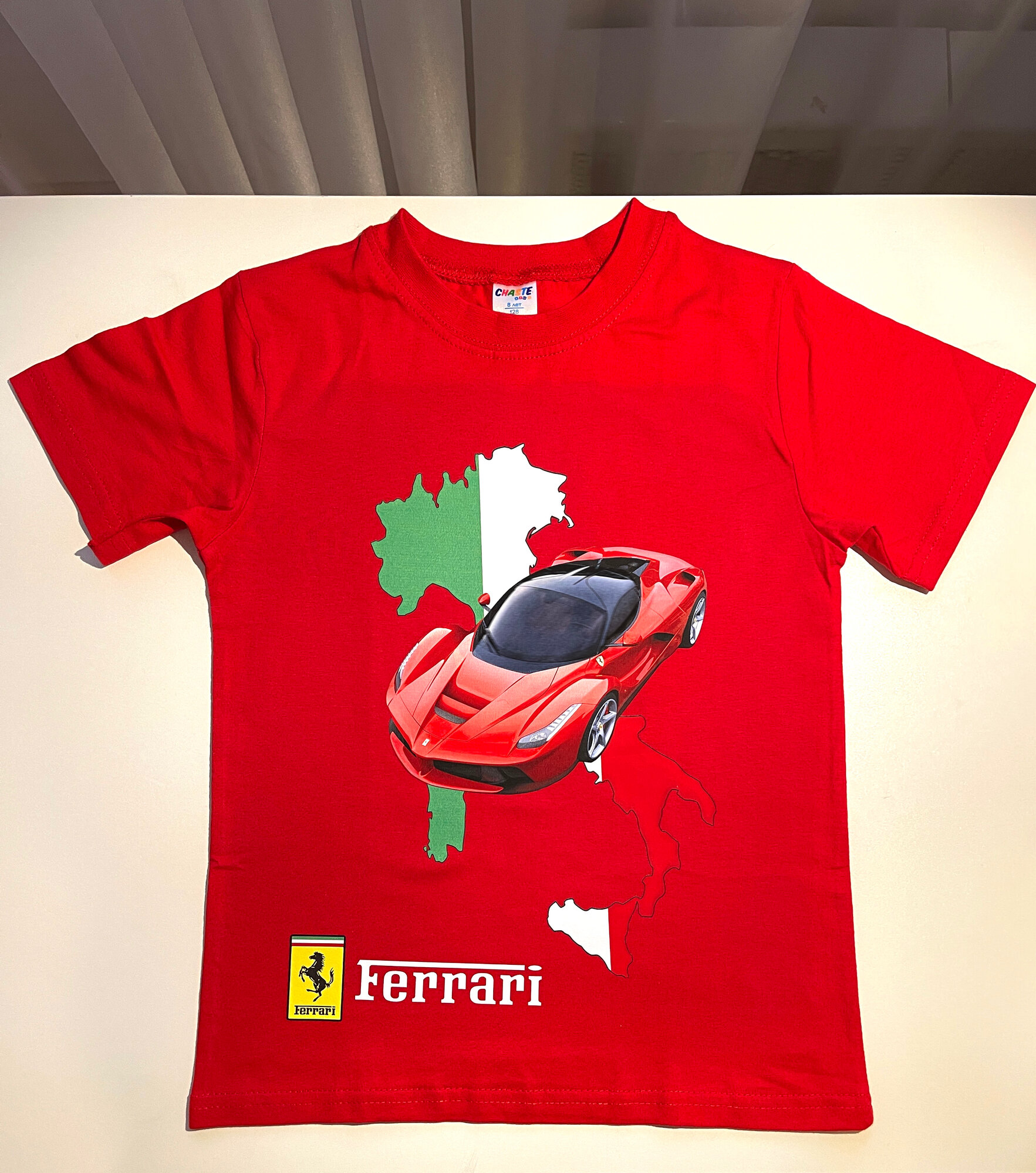 Футболка CHASTE KIDS Феррари / Ferrari Автомобили