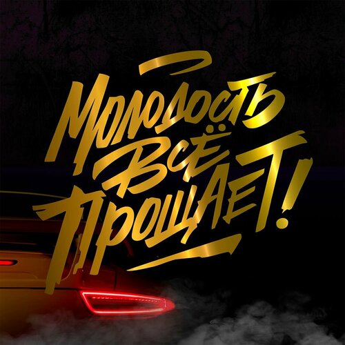 Наклейка Молодость все прощает золотая 400₽