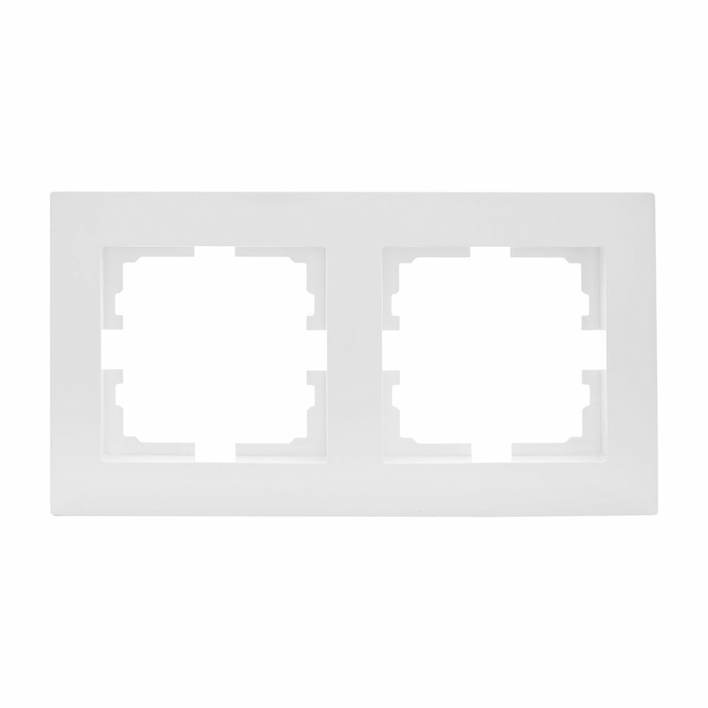 Рамка Lezard Vesna двухместная белая (742-0200-147)